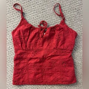 Abercrombie & Fitch eyelet corset crop top